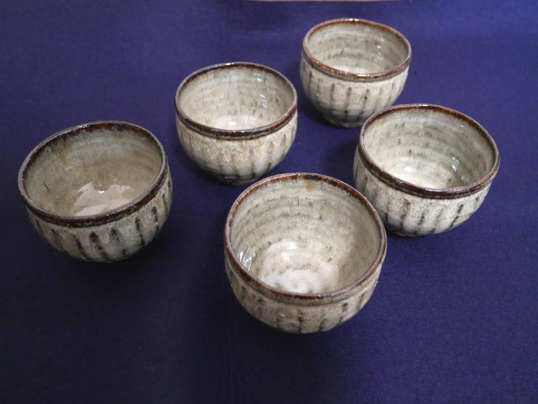 【新品】信楽焼コップ湯呑５客