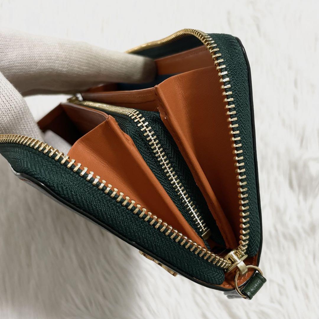 【新品未使用】ヴィヴィアンウエストウッド　長財布　オーブ　グリーン　レザー　箱付