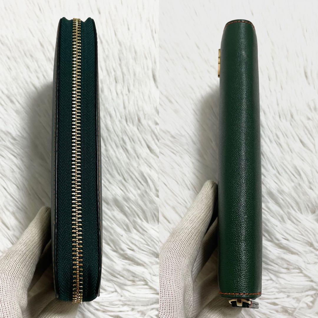 【新品未使用】ヴィヴィアンウエストウッド　長財布　オーブ　グリーン　レザー　箱付