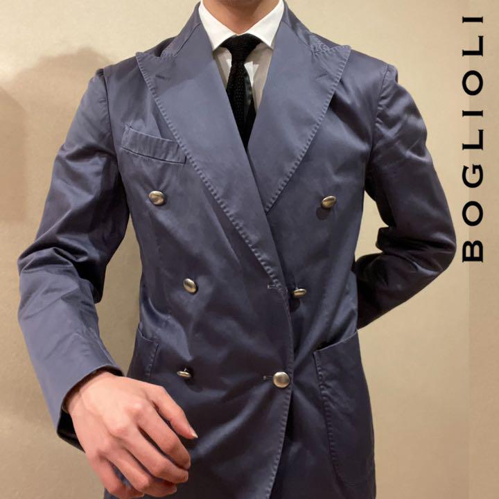 得価品質保証 ボリオリ⭐ジャケット‼️46‼️ダブル‼️コットン×メタルボタン ド定番ディテール 3VUGn-m75508721012 国産超激安