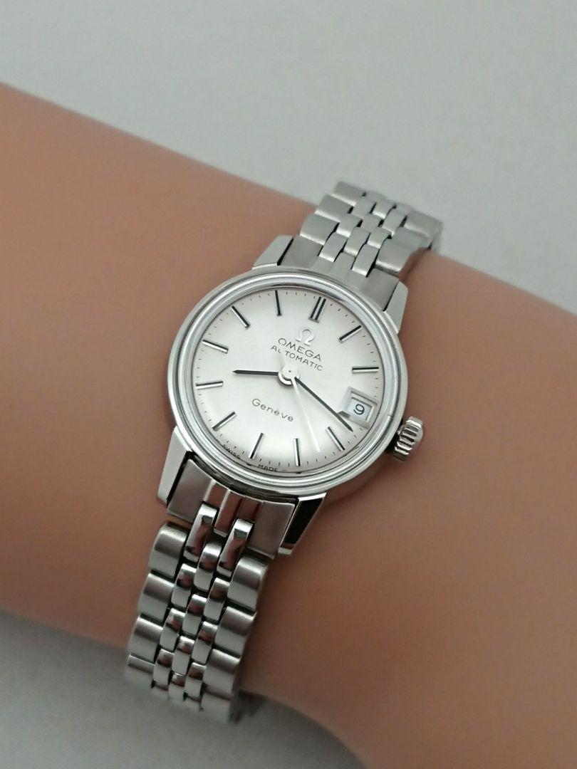 メーカー再生品】 1969年製 OH済 オメガ ジュネーブ 自動巻き極美品 値引販売 オーバーホール済 オメガ ジュネーブ 腕時計(アナログ)