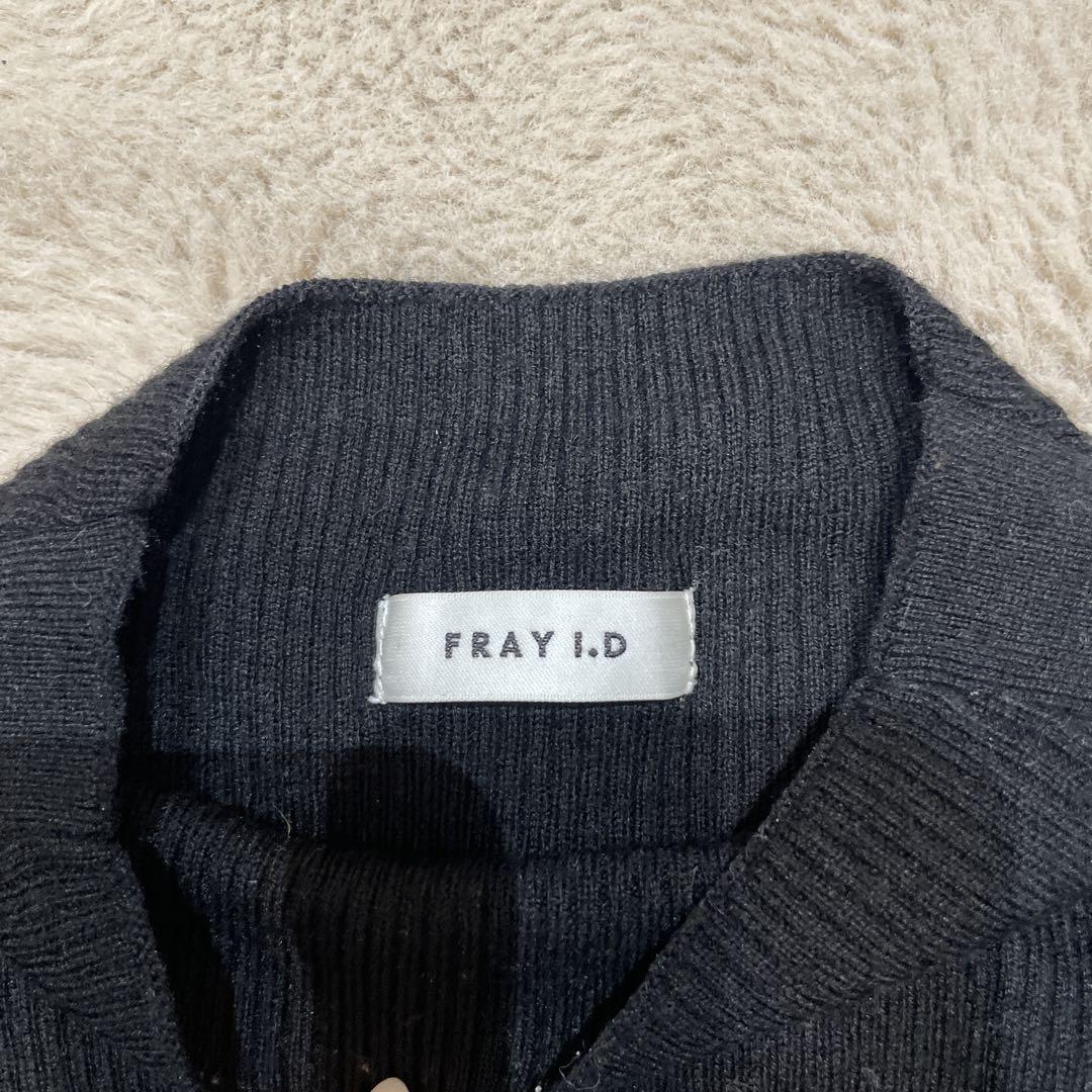 FRAY I.D - fray i.d ギャザーフリルショルダーリブニットの通販