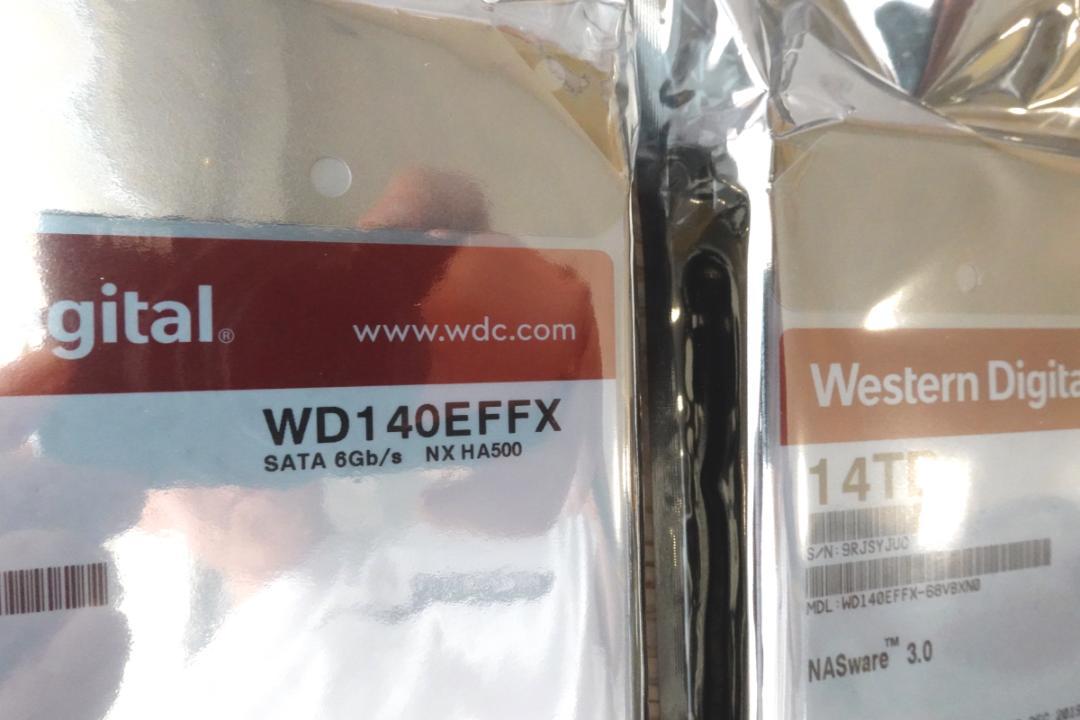 新品２個 WD Red 14TB【WD 140EFFX】内臓 NAS 3.5