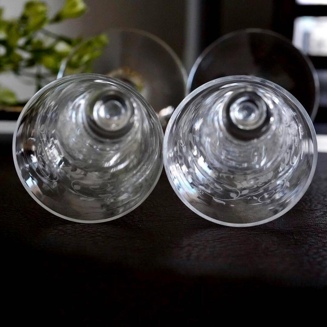 希少オールドバカラ レイラ｜BACCARATシャンパンフルートグラス ペア★美品