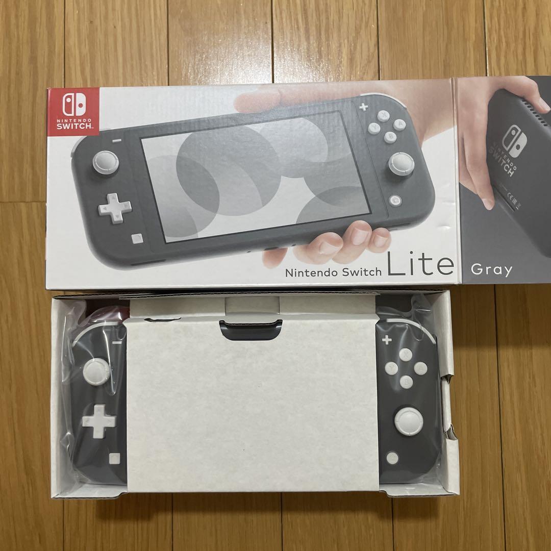 Nintendo Switch Lite グレー 本体 充電ケーブル付き 箱付き