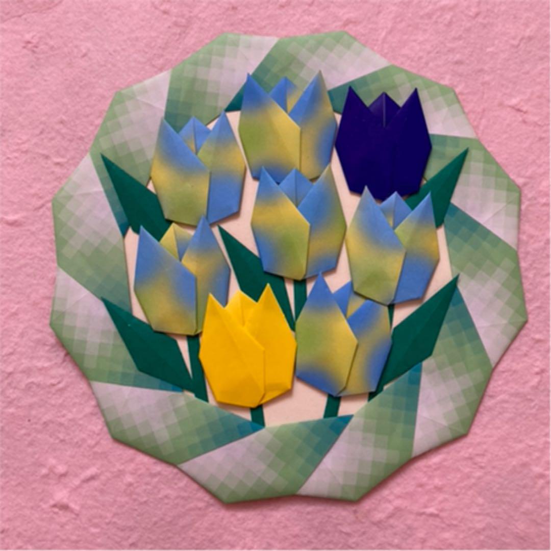 折り紙春リース チューリップ グラデーションブルー イエロー メルカリ 折り紙春リース チューリップ グラデーションブルー イエロー メルカリ