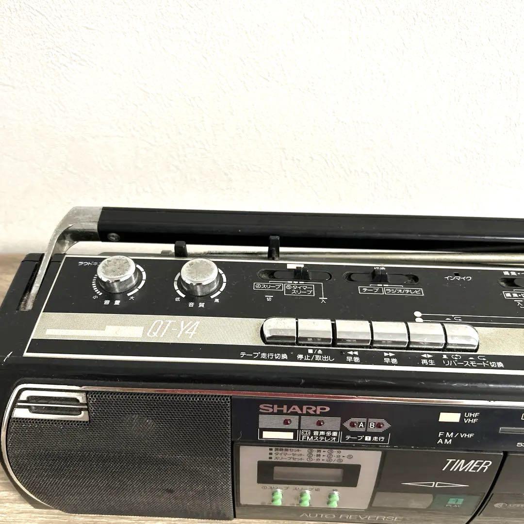 SHARP QT-Y4 スタイリッシュ レトロラジカセ レトロ家電 - メルカリ