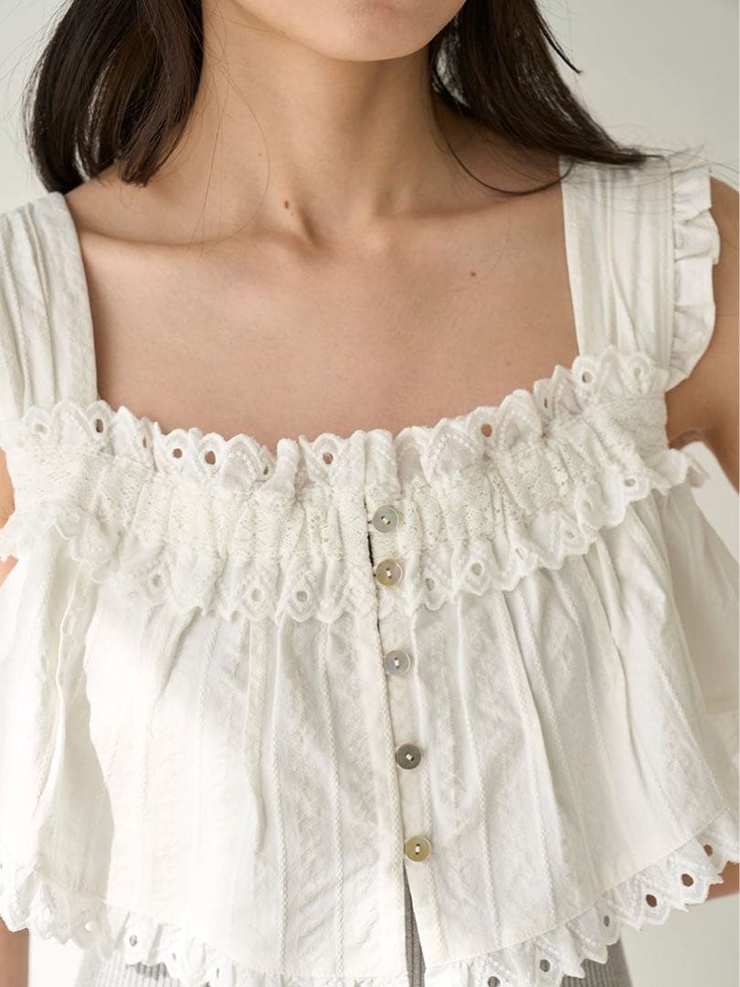 SNIDEL レースドッキングニットワンピース