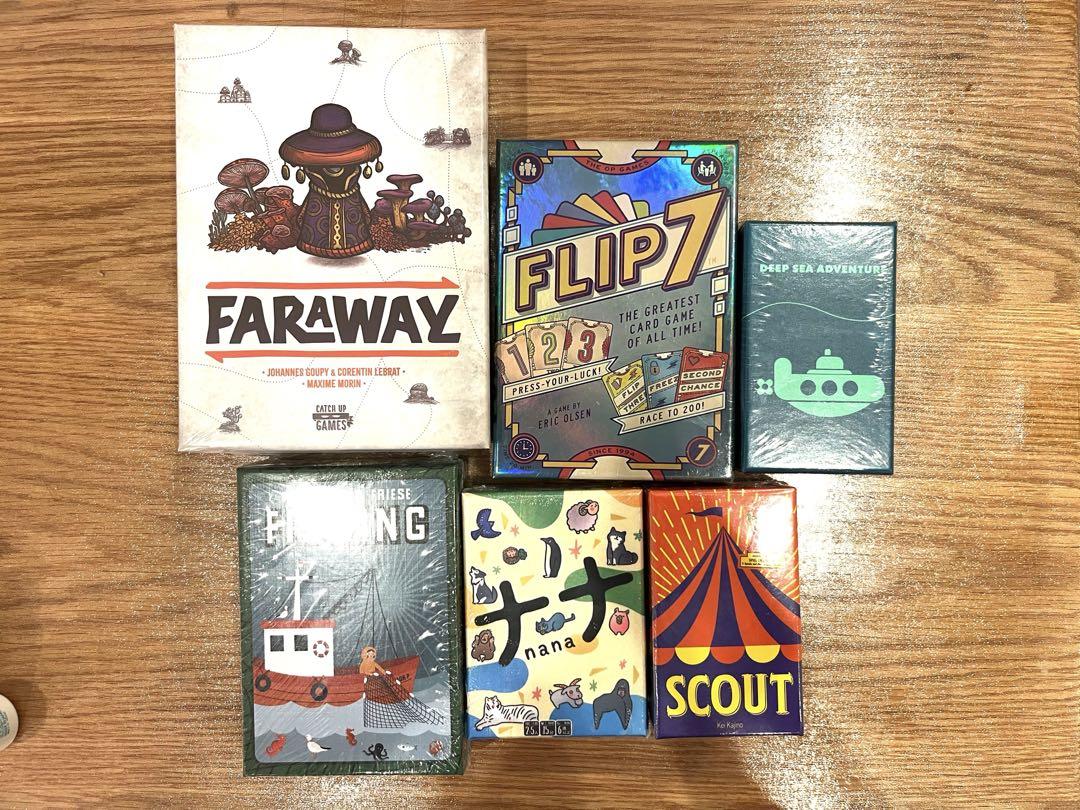 ボードゲームセット まとめ売り　FLIP7 FARAWAY SCOUTなど