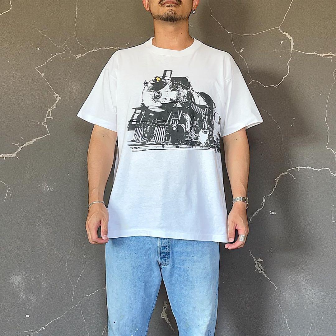 XL 90s 蒸気機関車 Vintage Tee ヴィンテージTシャツ USA製