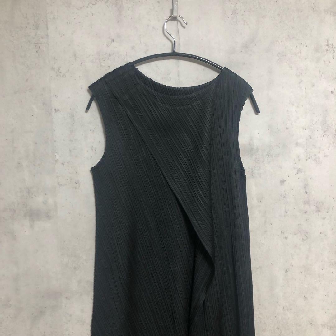 PLEATS PLEASE プリーツプリーズ 変形 斜めプリーツ ワンピース