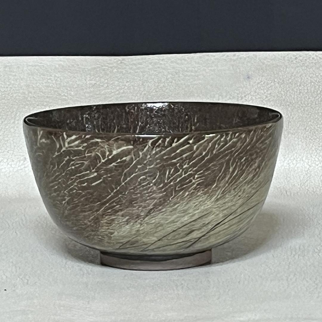 十三代 横石臥牛 作 現川焼 刷毛目 茶碗 共箱 抹茶碗 長崎県無形文化財