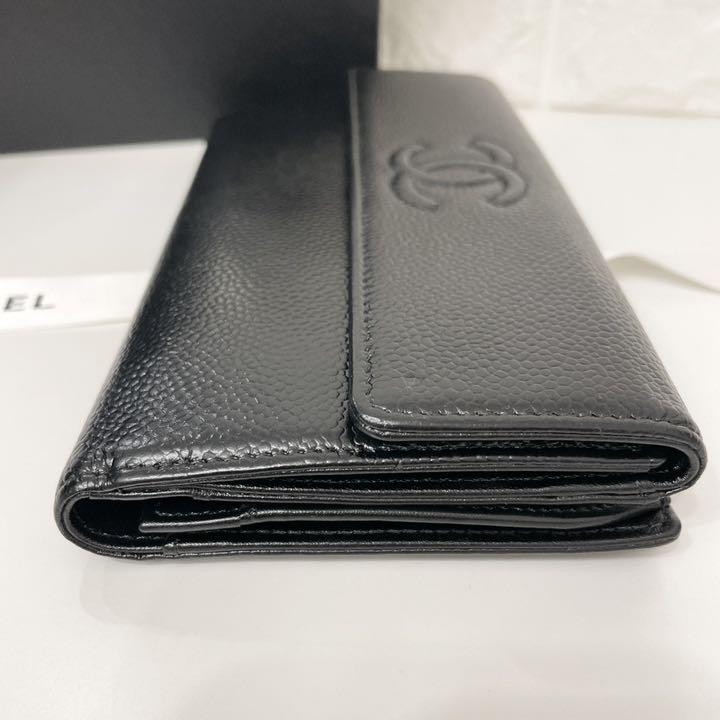  CHANEL✨シャネル✨長財布✨キャビアスキン✨デカココ✨ロングウォレット✨美品