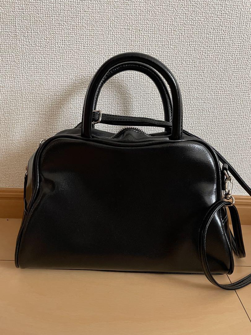 pinue ウェーブボストンバッグ BLACK