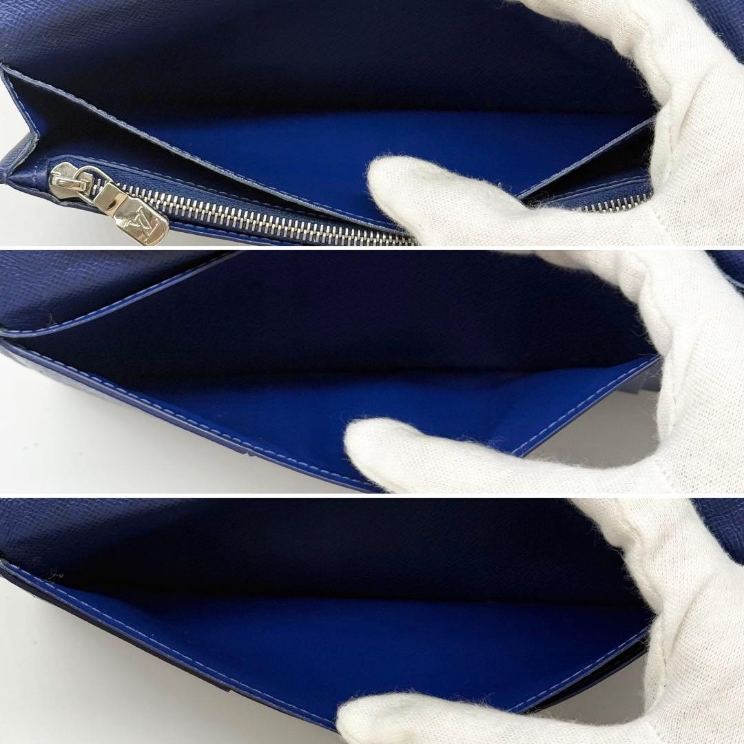 良品 ルイヴィトン タイガラマ ポルトフォイユ ブラザ NM 長財布 コバルト