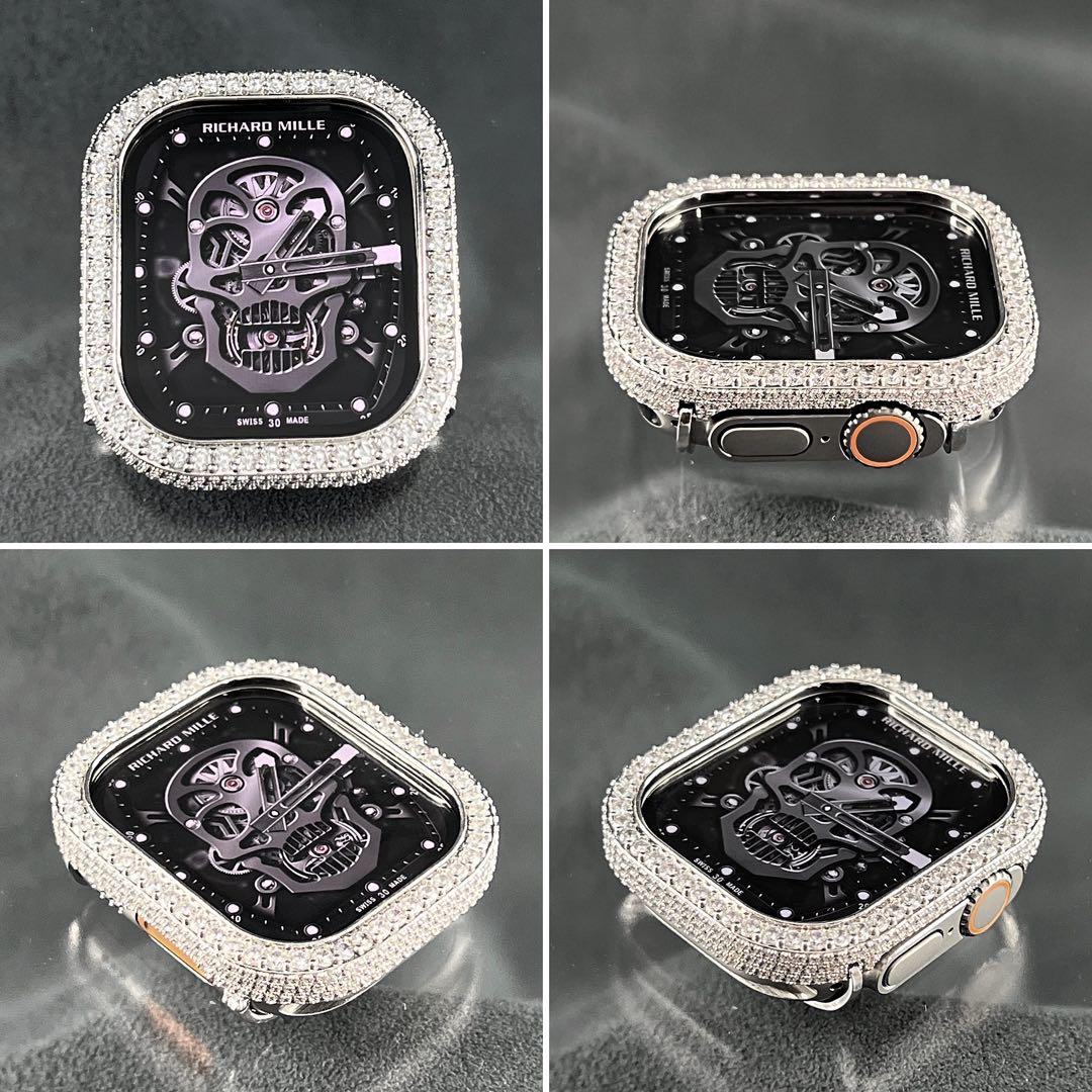 アップルウォッチ　ウルトラ　49mm czダイヤモンドベゼル/ベルト