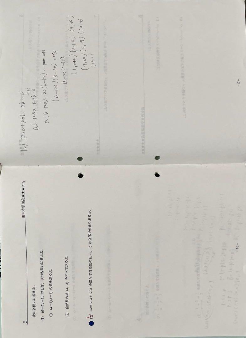 SAPIX中2数学