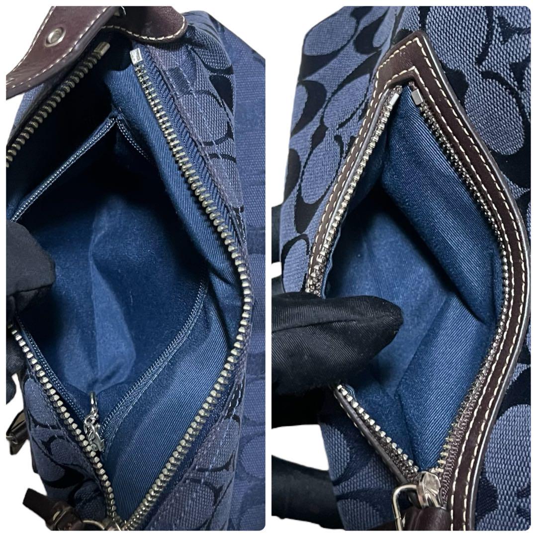 coach コーチ　レザー　キャンバス　アクセサリーポーチ　ワンショルダーバッグ