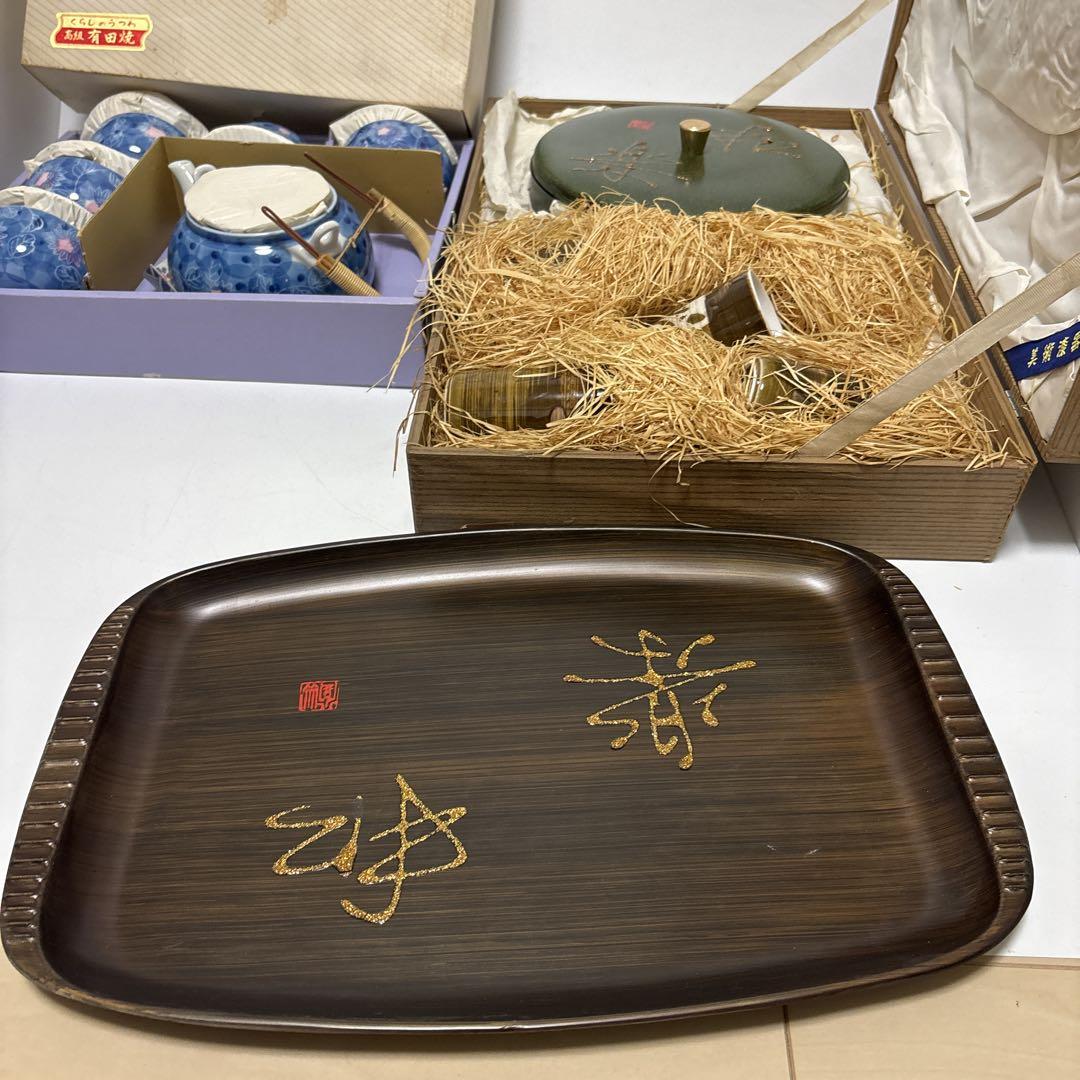 花柄の陶器茶器セット 九谷焼 有田焼 など他まとめて