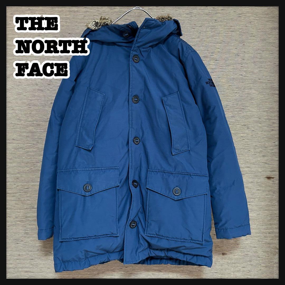 ノースフェイス ダウンジャケット モッズコートネイビー 肩ロゴ 韓国 C3S THE NORTH FACE