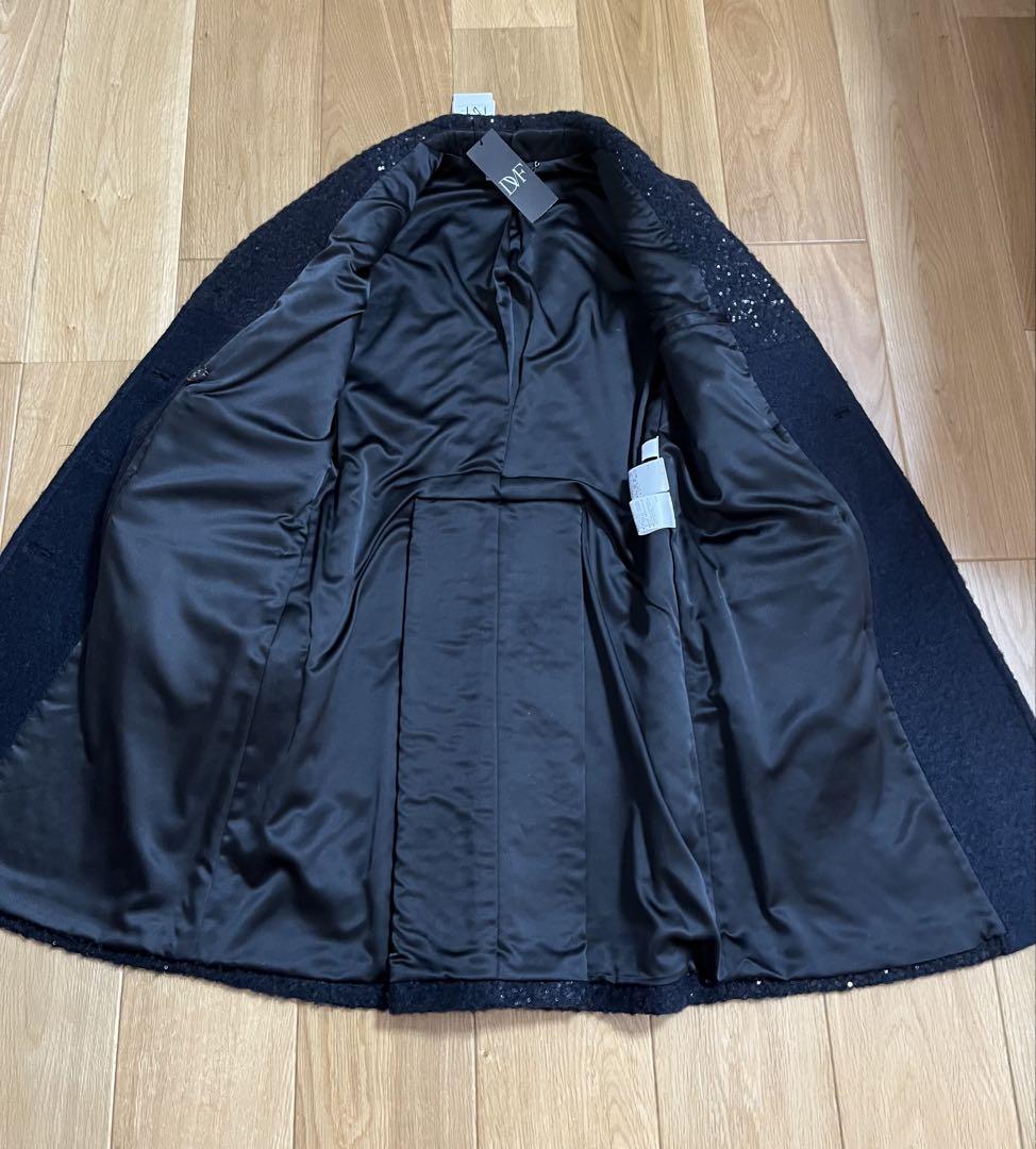 FURSTENBERG 黒スパンコールコート