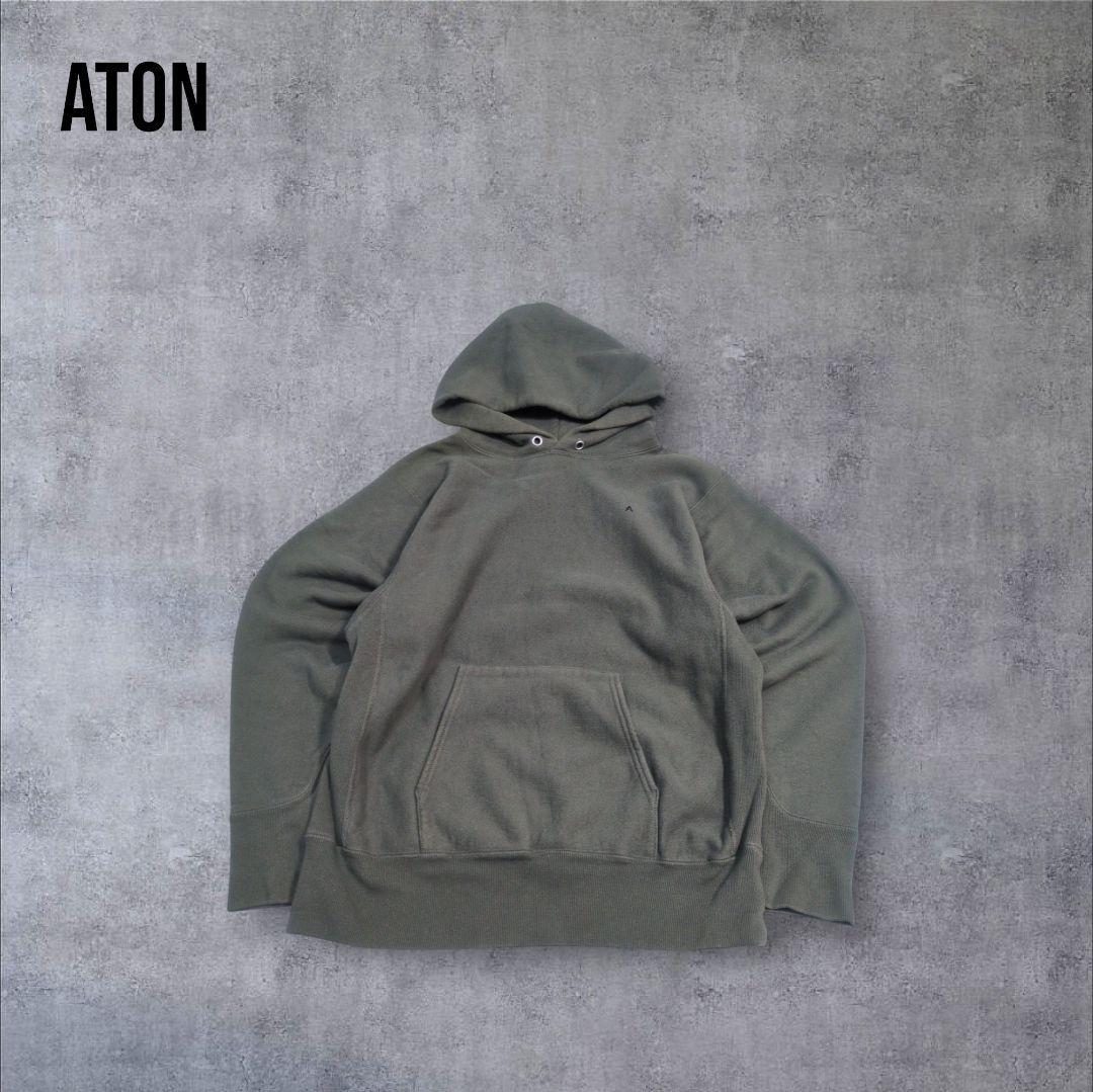ATON SUVIN NATURAL DYE HOODIE SWEATSHIRTM・ATON