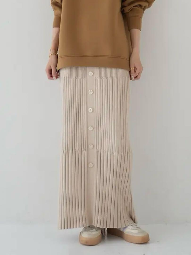 eaphi random rib knit skirt リブニットスカート