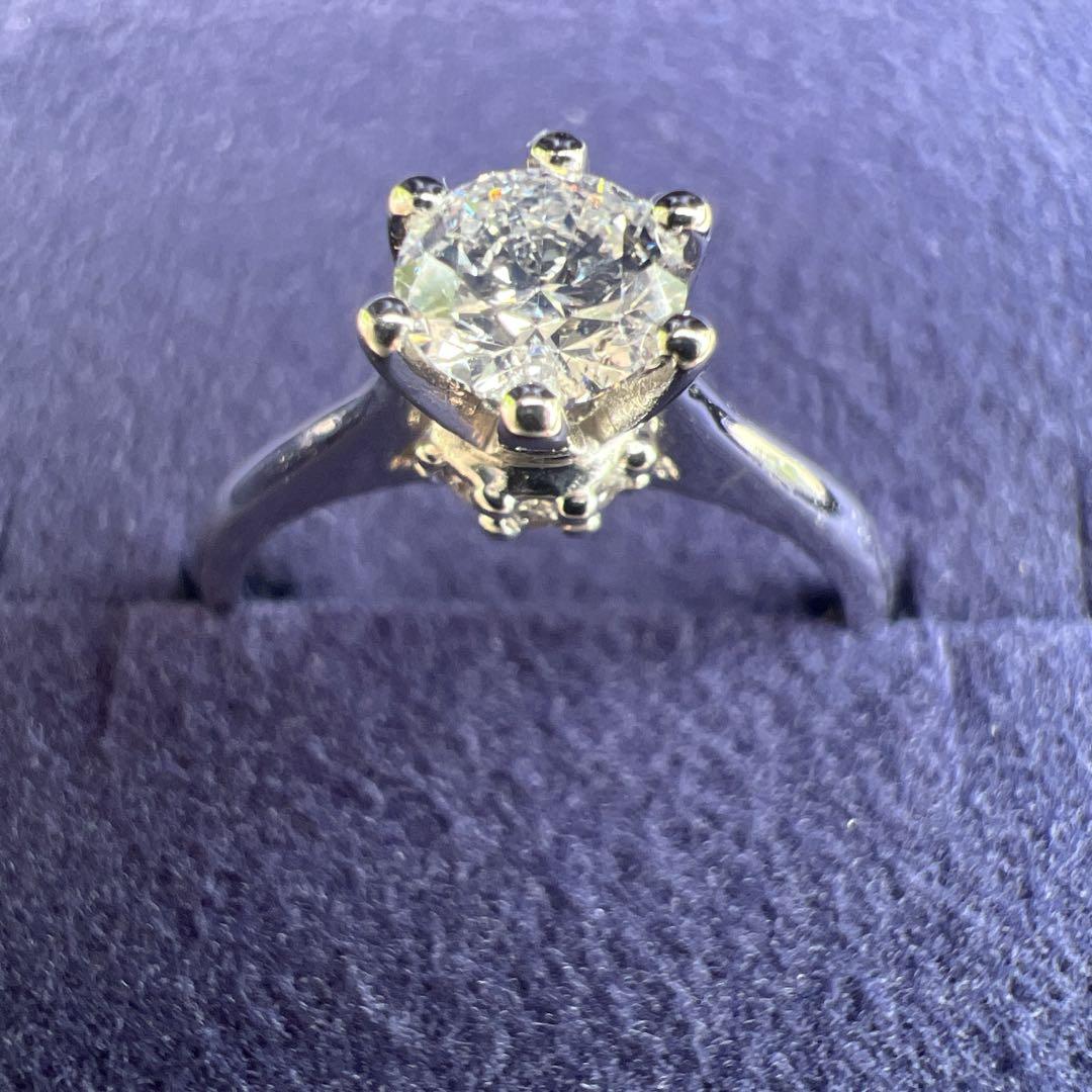 ダイヤモンドリング　【0.513ct、E、SI2、K18WG】