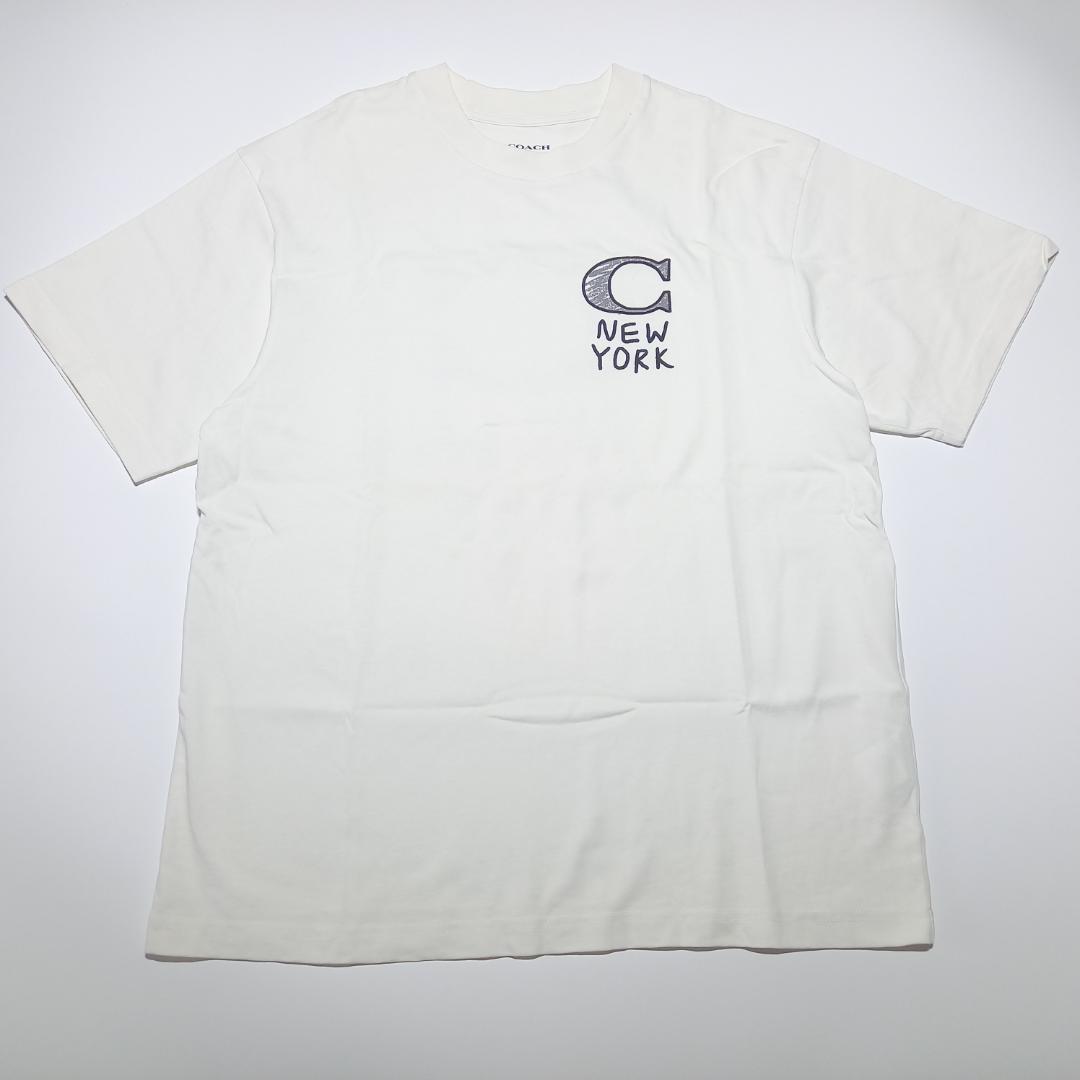 コーチ C NEW YORK Tシャツ Sサイズ 白 COACH