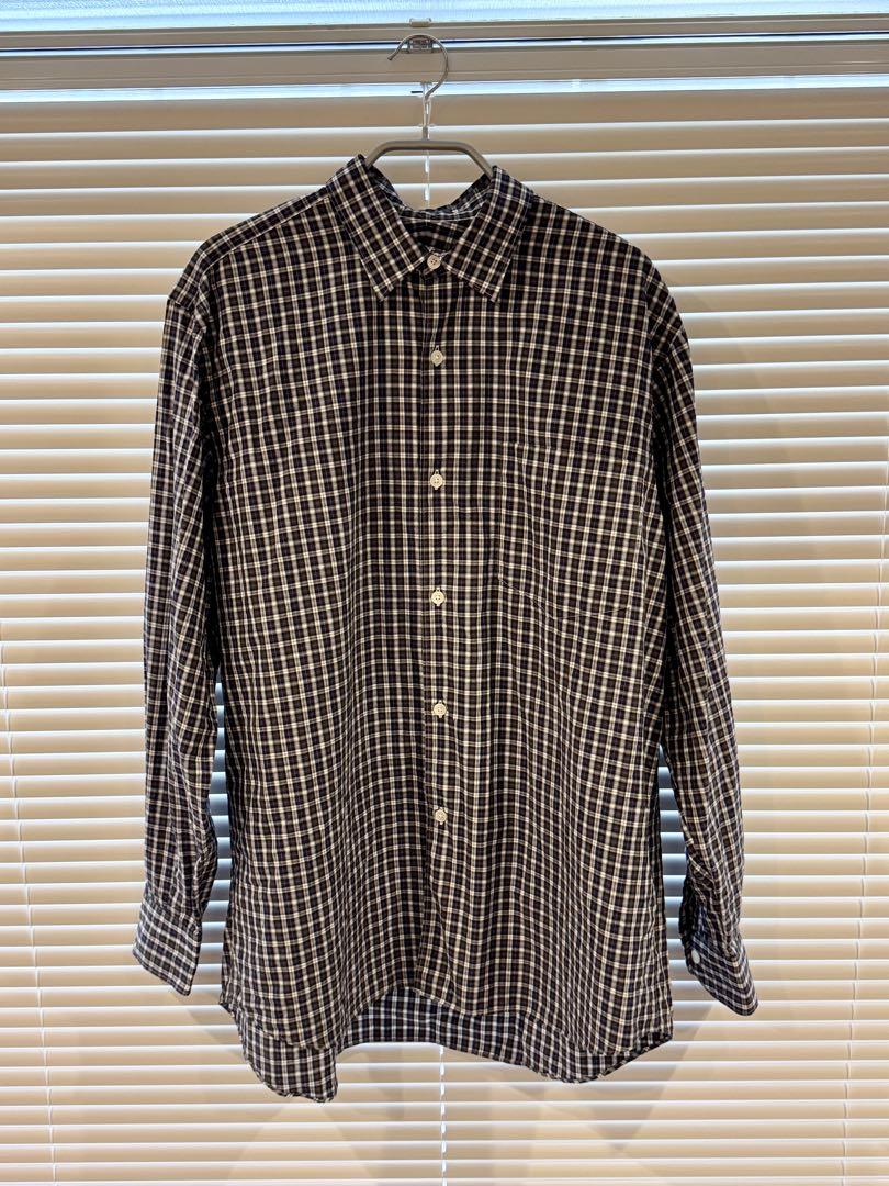 【美品】COMOLI タータンチェック コモリシャツトップス