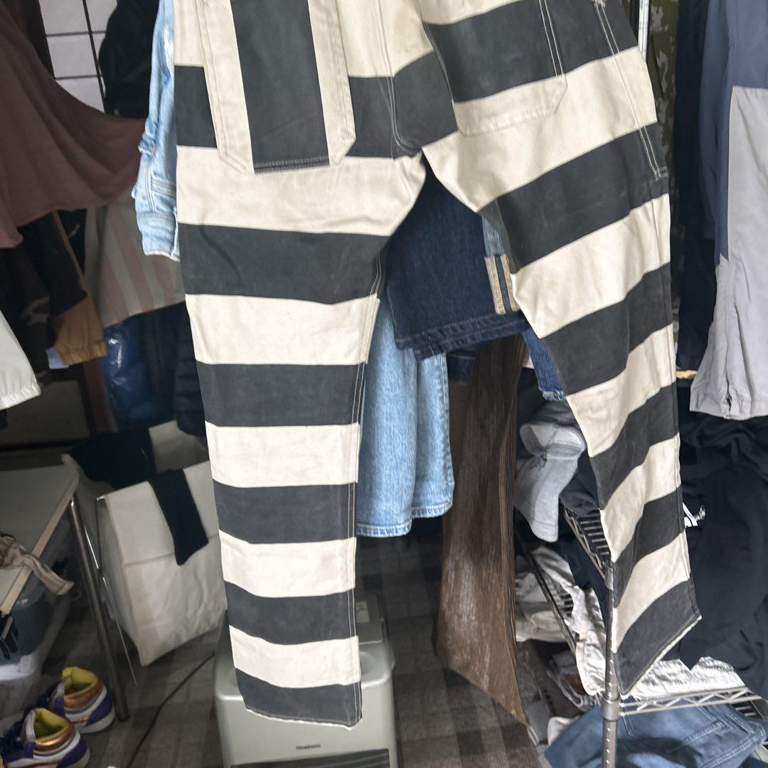 ストライプ ワークパンツ
