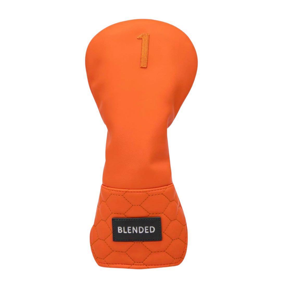 ゴルフヘッドカバー 4点セット BLENDED オレンジ 1W FW UT 新品