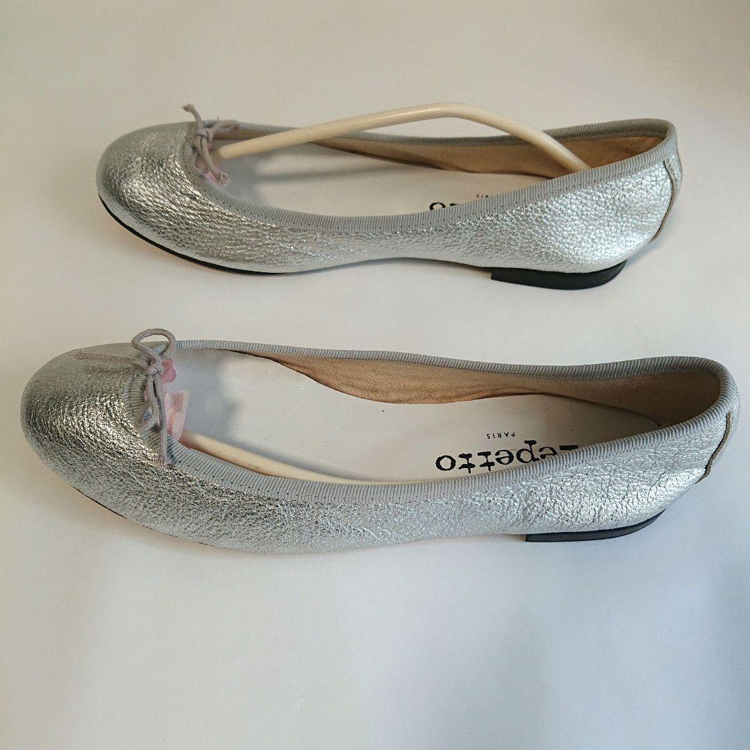 repetto レペット フラットシューズ バレエシューズシルバー