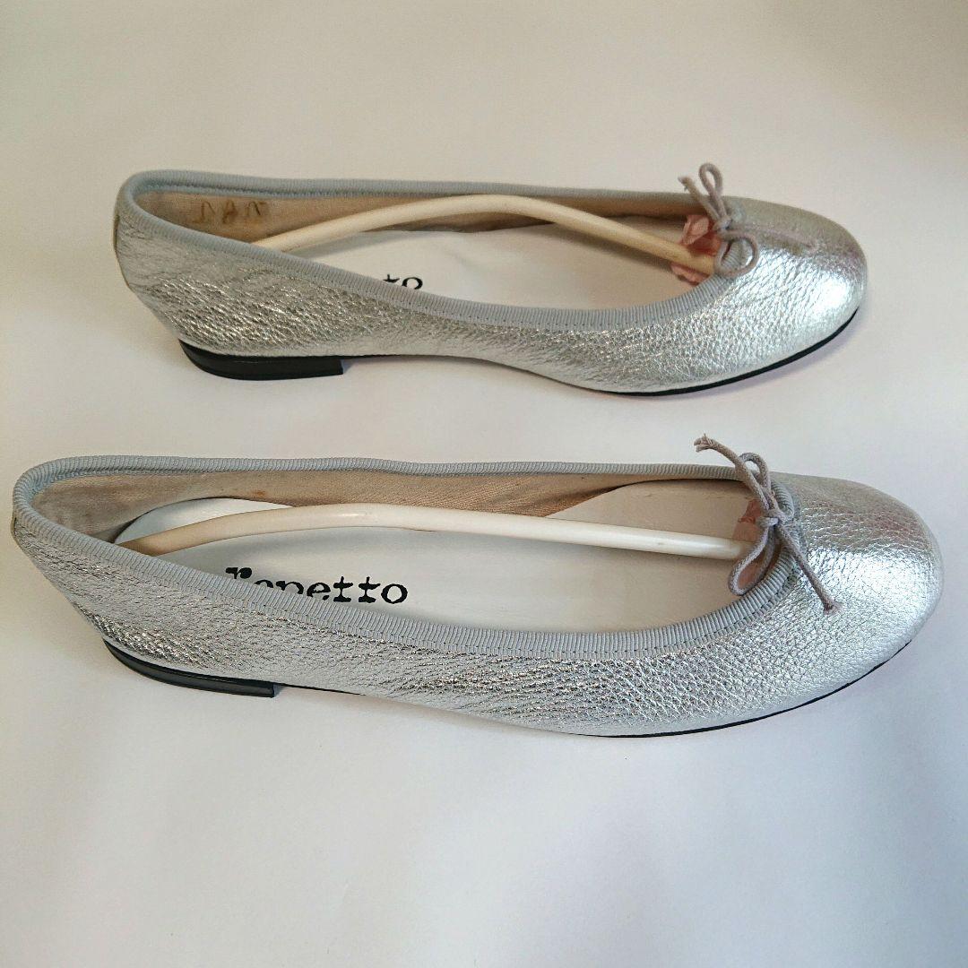 repetto レペット フラットシューズ バレエシューズシルバー