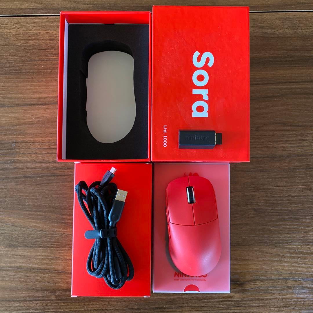 Ninjutso Sora Red sora NINJUTSO マウス Ninjutso Sora 4K Wireless