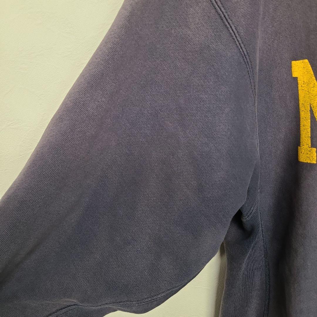 90s USA製 チャンピオン リバースウィーブ 刺繍タグ ナス紺