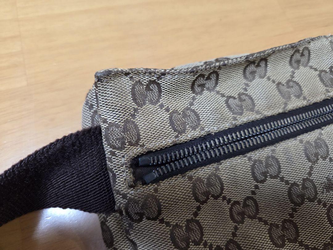 【GUCCI】グッチ ウエストポーチ ボディーバッグベージュ ブラウン