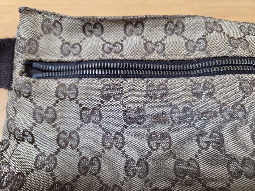 【GUCCI】グッチ ウエストポーチ ボディーバッグベージュ ブラウン