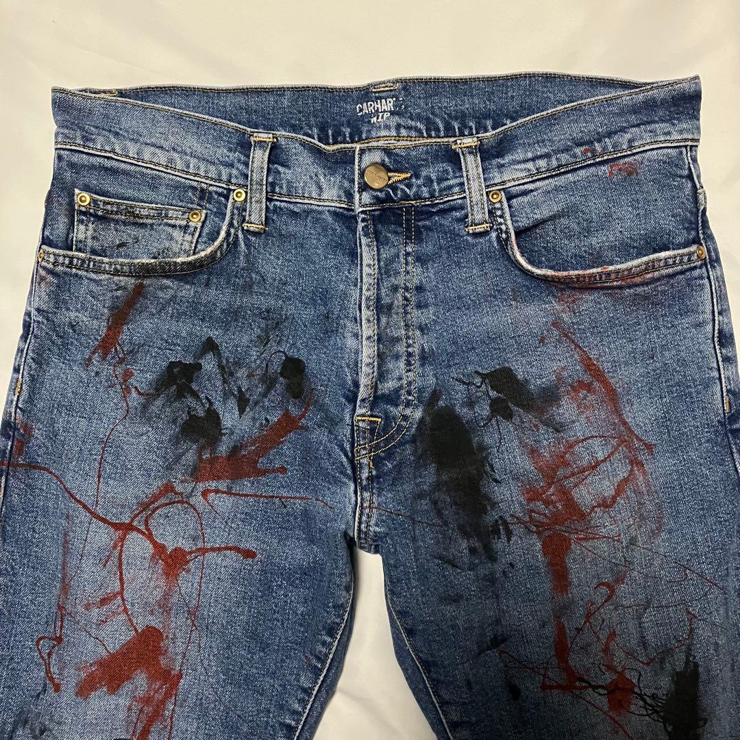 Carhartt WIP カーハート　ペイントデニム　スプラッシュ　ジーンズM