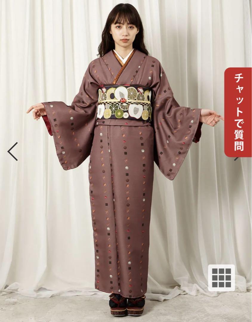美品 夏着物 夏 絽 小紋 黒 笹 菊 牡丹 花文 身丈158cm 裄丈64cm
