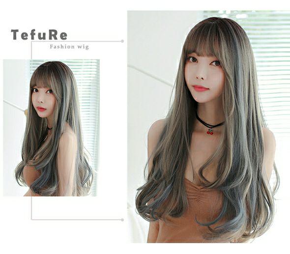 1020円 【正規販売店】 TefuRe テフリ ロングウェーブ ウィッグ ブルーアッシュ 新品未使用品