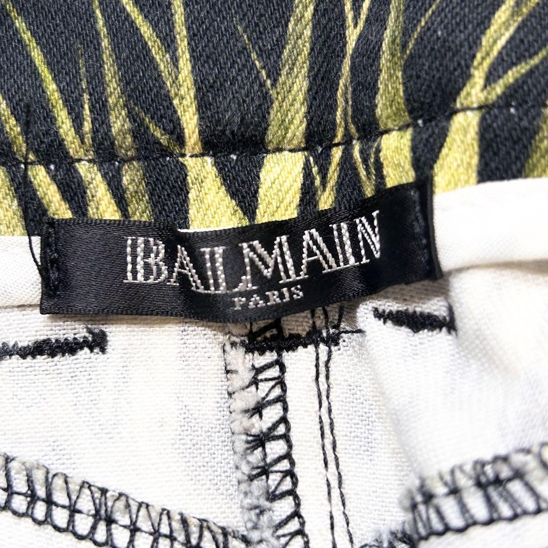 【タグ付新品BALMAIN✨️正規品パンツ】 定価25万以上 金ボタン ヒョウ