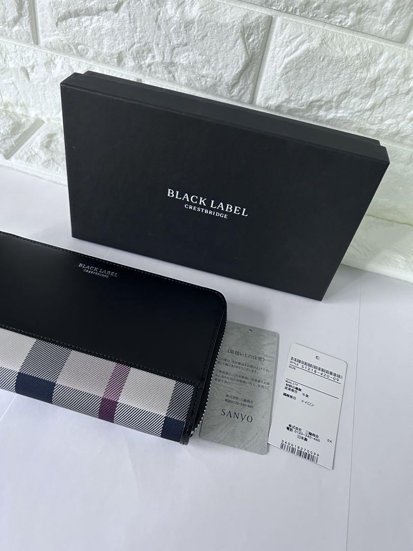 BLACK LABEL ブラックレーベル 長財布 ブラック/チェック柄