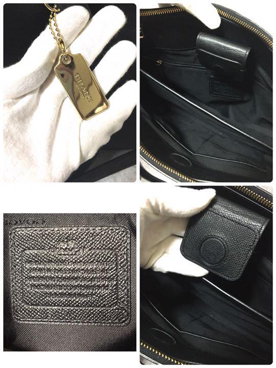 通販超歓迎 美品 黒 36878 LINAV A4可 F84l5-m75587826702 コーチ 2way キャリーオール 格安超特価