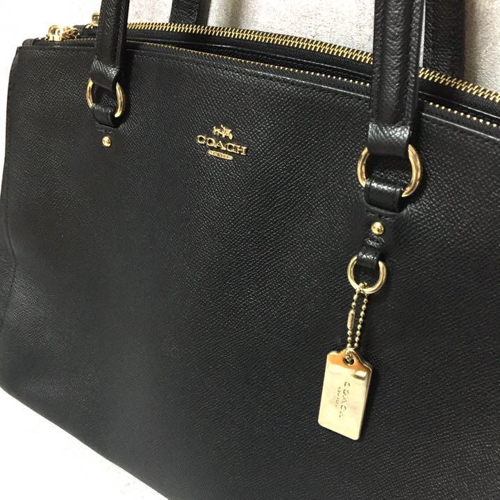 通販超歓迎 美品 黒 36878 LINAV A4可 F84l5-m75587826702 コーチ 2way キャリーオール 格安超特価