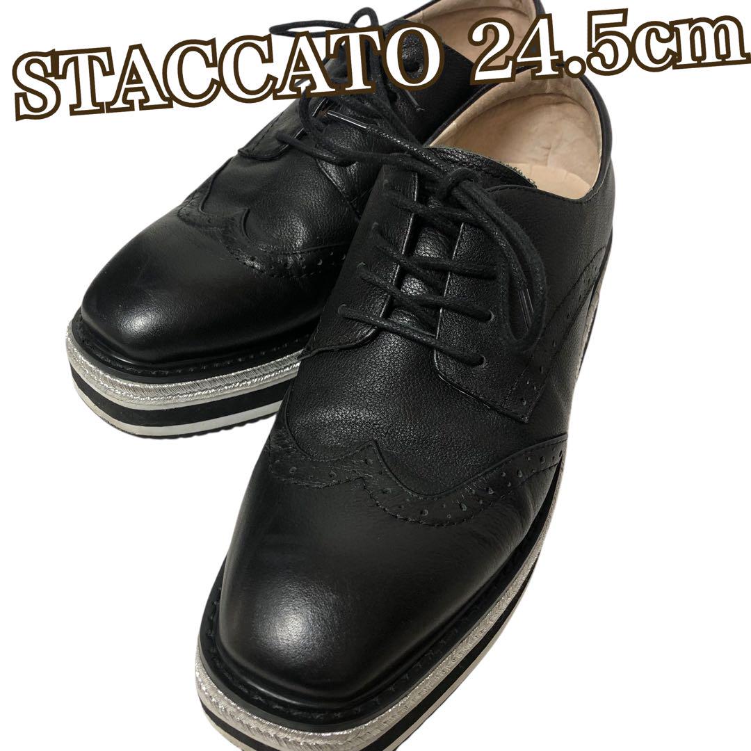 staccato スタッカート 厚底 ウイングチップ　シューズ staccato スタッカート 厚底 ウイングチップシューズ