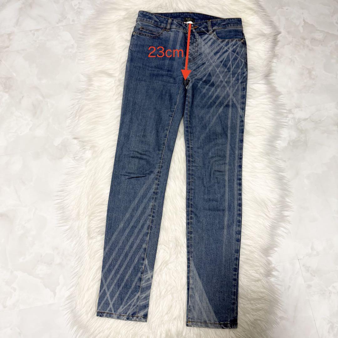 本物 シャネル COCOボタン デニム パンツ ジーンズ ジーパン 38