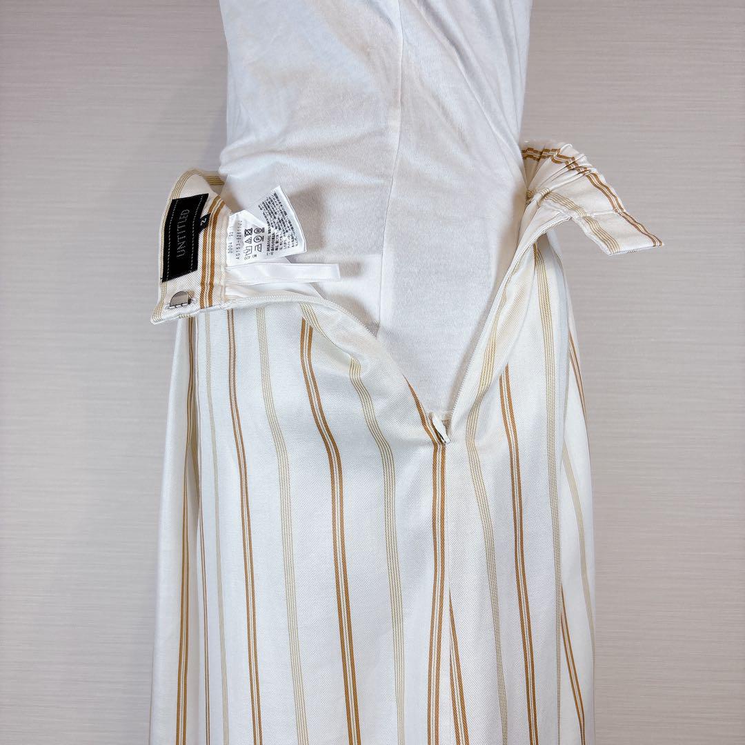 極美品✨️UNTITLED アンタイトル ストライプ ガウチョパンツ 2