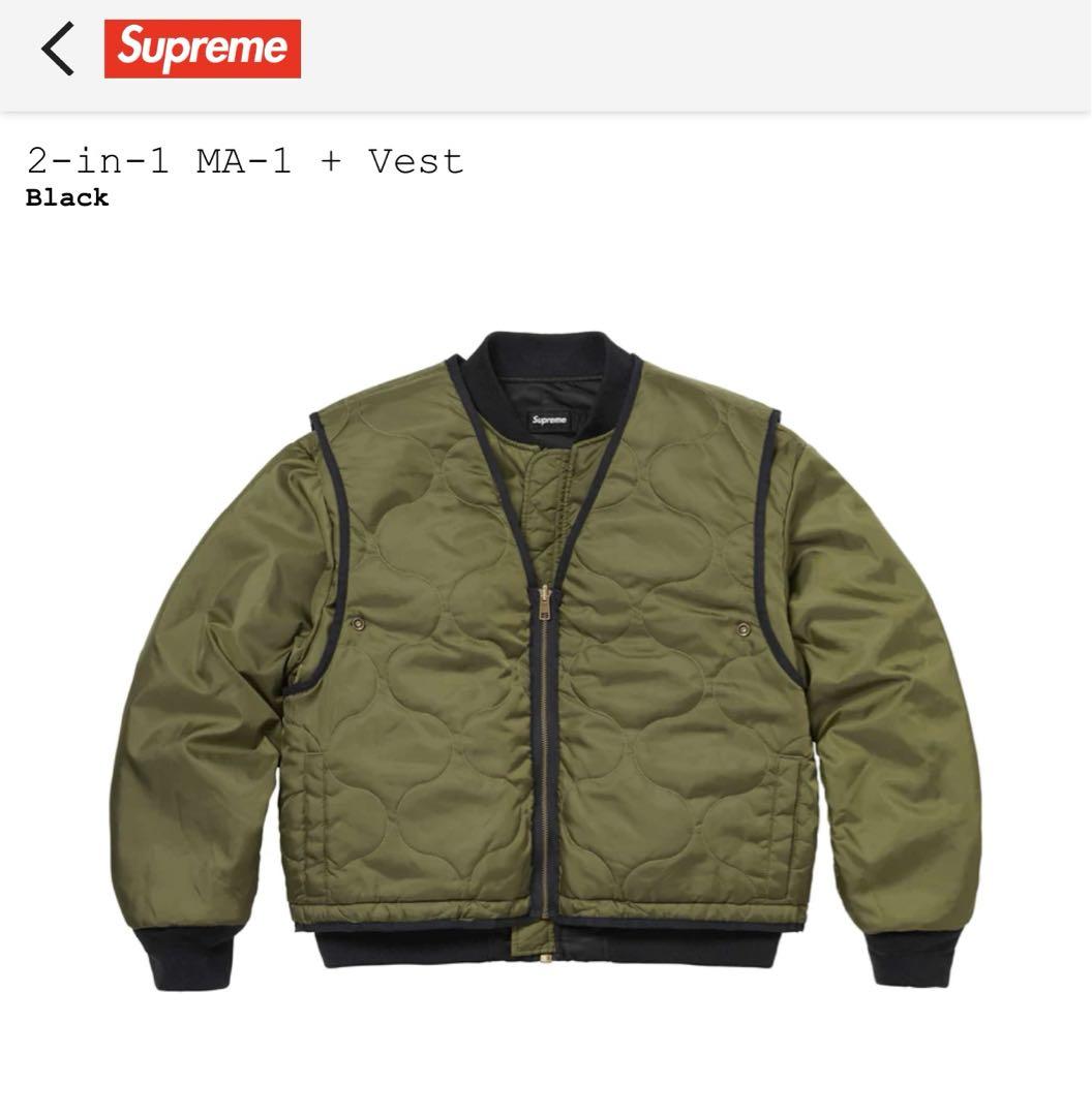 Supremeシュプリーム 2-in-1 MA-1 + Vest Black M
