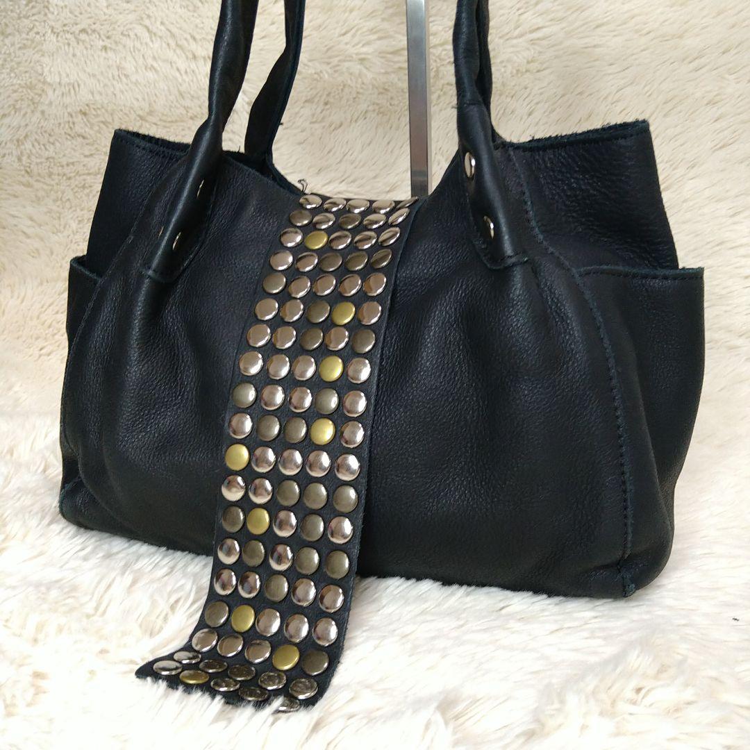 y2k 00s Archive TRES toteBag Studs BLACK